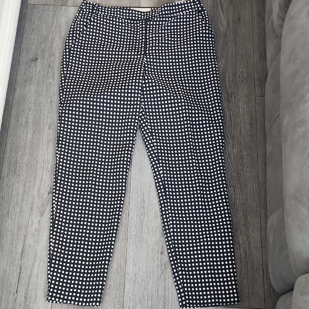 Abercrombie & Fitch Women's Black and White Patterned Chinos
